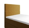 Kontinentální postel Bing 100x200 hořčice v moderním skandinávském stylu s čalouněným čelem postele s úložným boxem