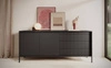 Komoda Sesti 187 cm černá funkční a prostorná komoda s jedinečným designem ideální do obývacího pokoje ložnice nebo předsíně