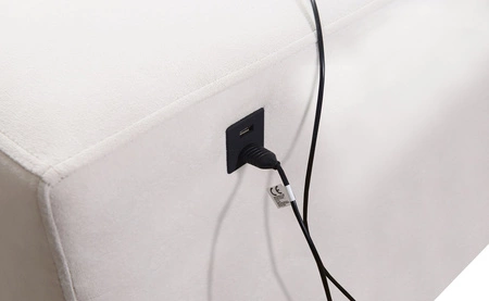 Kelly Sleek IX šedá jasanová levá rohová pohovka s funkcí spaní s pohodlnými područkami a nastavitelnými opěrkami hlavy