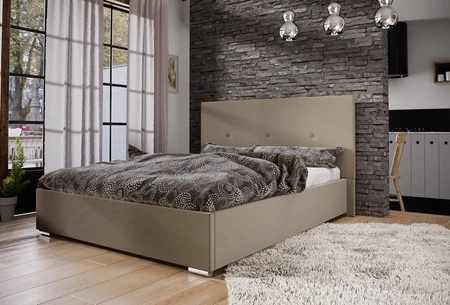 Čalouněná postel Burgos 180x200 tmavě béžová s čelem v moderním stylu ideální do ložnice
