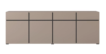 Komoda Cross 225 cm tmavě béžová jednoduchý tvar v moderním designu ideální komoda do obývacího pokoje geometrický tvar