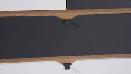 Komoda Memone 120 cm zlatý dub / bílá / grafit ideální komoda do dětského nebo mládežnického pokoje ve skandinávském stylu