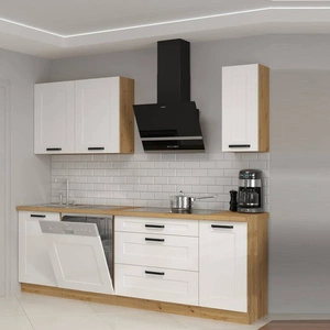 Sada kuchyňského nábytku Luis 230 cm skříňky vypadají skvěle v moderních i klasických interiérech