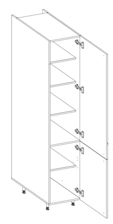 Rohová kuchyňská sestava nábytku Verdi 250x280 cm kuchyňský nábytek odolný proti vlhkosti páře a poškození kovové úchytky