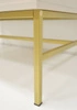 RTV skříň Kioto III 121 cm béžová elegantní skříň s dvířky otevíranými dolů tlumené barvy zlatý kovový rám