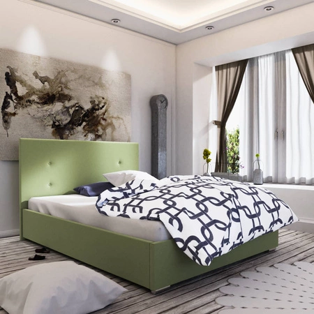 Čalouněná postel Reus 140x200 mint s čelem v moderním stylu ideální do ložnice