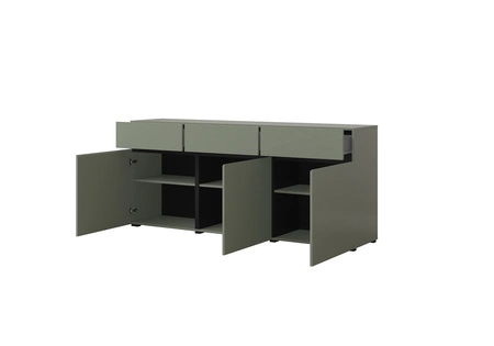 Zelená obývací sestava Cross Jednoduchá forma nábytku v moderním provedení potěší milovníky minimalistických interiérů