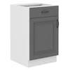Stojatá kuchyňská skříňka se zásuvkou a policí Tilos 50 D 1F 1S BB skříň odolná proti páře vysoké teplotě a rozlité kapalině
