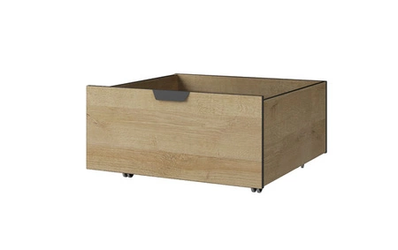 Postel s kontejnerem Nano 90x200 cm grafit / dub riviera ideální do dětského pokoje a pokoje pro teenagery lemování zakončené speciální dýhou