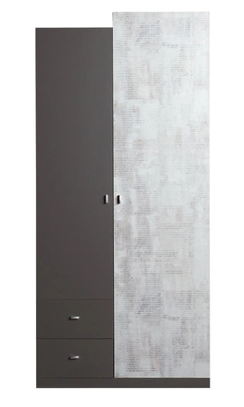 Šatní skříň Tablo 90 cm grafit / enigma ideální do pokoje pro mládež velmi dobře použitelná a má moderní design