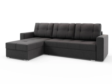 Šedá levá rohová pohovka Aldo s funkcí spaní zaručuje maximální pohodlí a funkčnost