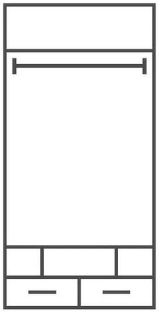 Šatní skříň Mobi 80 cm bílá / tyrkysová ideální šatní skříň do pokoje pro mladé velmi dobře použitelná a má moderní vzhled