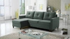 Rohová sedací souprava s funkcí spaní Terni steel green levá strana Praktická a funkční rohová sedací souprava s prostornými nádobami na lůžkoviny