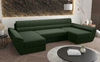 Rohová sedací souprava s funkcí spaní Fogu U IV zelená pohodlná a funkční rohová sedací souprava do obývacího pokoje se zajímavým designem trojrozměrné látky