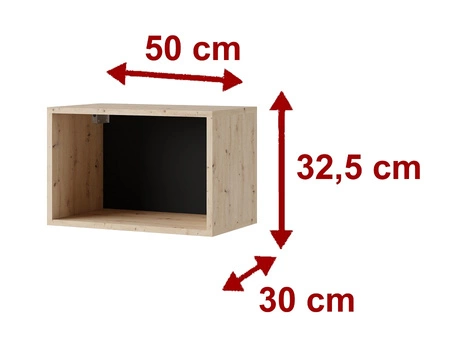 Police Apulia 50 cm dub artisan vizuálně atraktivní a funkčně jednoduchá jednotka, která se hodí do každého interiéru