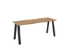 Stůl Malden 185x67 cm dub lancelot / černá jednoduchá forma nábytku obohacená stylovými černými nohami v loftovém stylu odolná proti rozlití deska