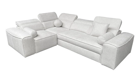 Rozkládací pohovka Viano II šedomodrá levá designová rohová rozkládací pohovka, která se hodí do moderního bydlení