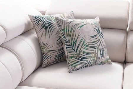 Rohová pohovka s funkcí spaní Savona VI žlutá / bílá levá elegantní a pohodlná rohová pohovka do obývacího pokoje dva kontejnery na lůžkoviny