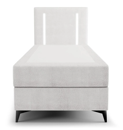 Kontinentální postel Norco 80x200 šedý jasan Stylová postel s úložným boxem Osvětlení v čele postele dodává jedinečný nádech