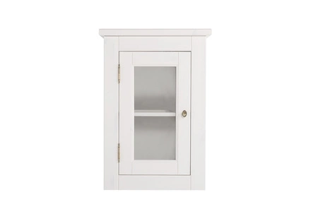 Koupelnová nástěnná skříňka Romantic 45 cm bílá elegantní skříňka ideální pro koupelny v klasickém stylu skleněné čelo