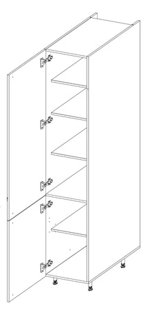 Verdi 40 kuchyňský podstavec DK-215 2F kovová úchytka skříňka odolná proti vlhkosti a poškození