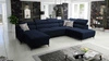 Rohová sedací souprava s funkcí spaní Savona VI navy blue levá elegantní a pohodlná rohová sedací souprava do obývacího pokoje se dvěma kontejnery na lůžkoviny