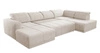 Rohová sedací souprava s funkcí spaní Cetara VI béžová levá pohodlná a stylová rohová sedací souprava s posuvnými opěradly