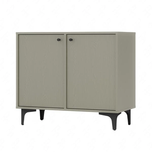 Komoda Kioto I 84 cm eukalyptus minimalistický design ideální návrh komody do ložnice nebo obývacího pokoje černé úchyty