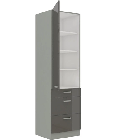 Kuchyňský příspěvek Grey 60 DKS-210 3S 1F skříňka se zásuvkami odolnými proti páře vysokým teplotám a rozlitým tekutinám