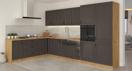 Kuchyňský příspěvek Style 60 DPS-210 3S 1F vestavná skříň na troubu se zásuvkami odolná proti páře vysoké teplotě a rozlitým tekutinám