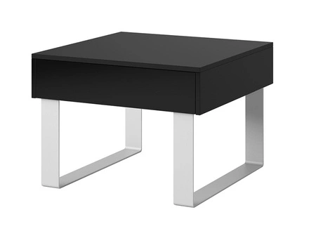 Konferenční stolek Apulia 63 cm černý se zásuvkou jedinečný design jednoduchá konstrukce deska odolná proti polití