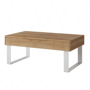 Konferenční stolek Apulia 100 cm zlatý dub se zásuvkou jedinečný design jednoduchá konstrukce deska odolná proti polití