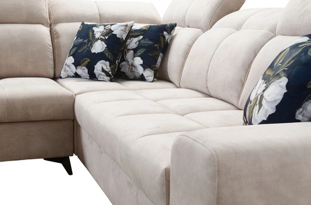 Rohová sedací souprava s funkcí spaní Buffalo III zelená levá pohodlná rohová sedací souprava s estetickou povrchovou úpravou s kontejnery na lůžkoviny