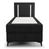 Kontinentální postel Norco 80x200 černá Stylová postel s úložným prostorem na lůžkoviny Osvětlení v čele postele dodává jedinečný nádech