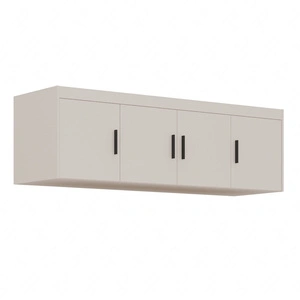 Nástavec na skříň Rene 176 cm béžová písková funkční skříň zvětšuje úložný prostor pro boty oblečení a doplňky