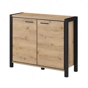 112 cm Activ komoda dub taurus / černá stylová komoda do obývacího pokoje vysoká kvalita zpracování ideální pro moderní interiéry