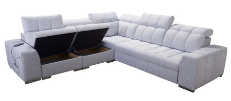 Rohová sedačka s funkcí spaní Luigi III černá levá pohodlná rohová sedačka do obývacího pokoje ideální pro každodenní relaxaci