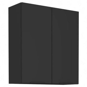 Kuchyňská nástěnná skříňka Black 80 G-90 2F kovové hrany úchytky odolné proti vlhkosti a poškození skříňky
