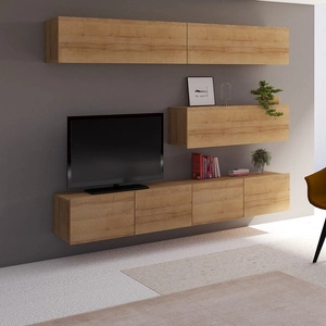 Nástěnná skříňka Apulia VIII dub zlatý Výjimečně stylová nástěnná skříňka s jednoduchými nábytkovými díly, která se hodí do každého interiéru