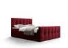Vínová kontinentální postel Manhattan 160x200 v moderním skandinávském stylu s čalouněným čelem a nohama