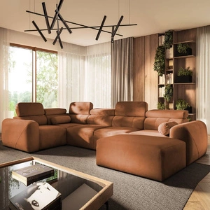 Rohová pohovka s funkcí spaní Cantare IV cihlově červená pravá Pečlivě zpracovaná rohová sedačka do obývacího pokoje poskytuje komfort a pohodlí