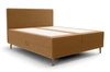 Kontinentální postel Totti 140x200 medová stylová postel s úložným prostorem na lůžkoviny trojrozměrná tkanina s výraznými pruhy