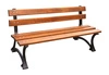 Zahradní lavička 150 cm FIEM-04-LM-150 městská litinová s opěradlem z olšového dřeva lakovaná