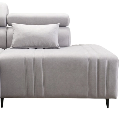 Rohová pohovka s funkcí spaní Castel XI béžová pravá strana pohodlná rohová pohovka s úložným prostorem na lůžkoviny odolná látka