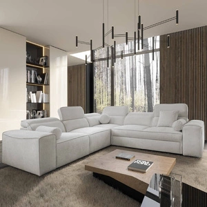 Rohová sedací souprava s funkcí spaní Viano III šedý jasan levá rohová sedací souprava s kontejnery na lůžkoviny ideální pro moderní interiéry