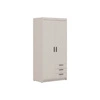 Šatní skříň Rene 90 cm béžová písková moderní design ABS hrany ideální skříň do ložnice nebo šatny prostorné zásuvky