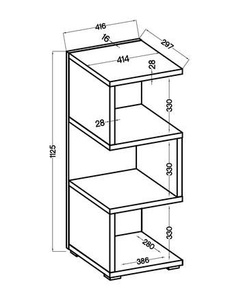Knihovna Dokonce i světle šedá ideální knihovna do kanceláře nebo pokoje teenagera vysoká kvalita zpracování