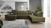 Rohová sedací souprava s funkcí spaní Buffalo X olivová levá funkční a pohodlná rohová sedací souprava do pokoje s kontejnery na lůžkoviny