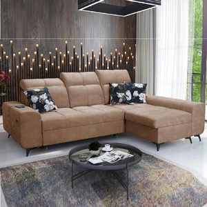 Rohová sedací souprava s funkcí spaní Buffalo tmavě béžová pravá funkční a stylová rohová sedací souprava s kontejnerem na lůžkoviny