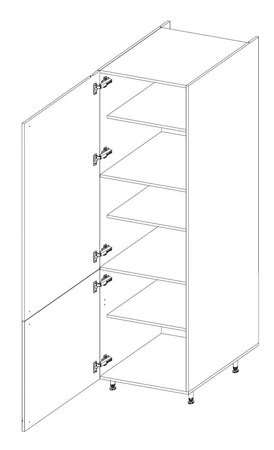 Verdi 60 kuchyňský podstavec DK-215 2F kovová úchytka skříňka odolná proti vlhkosti a poškození
